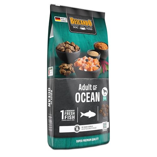 BELCANDO Adult GF Ocean [12,5 kg] getreidefreies Hundefutter | Sortenreines Trockenfutter ohne Getreide mit Fisch | Alleinfutter für ausgewachsene Hunde ab 1 Jahr
