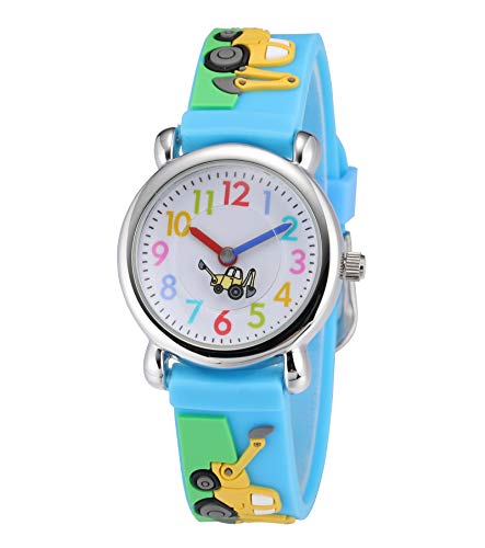 Image of Jewtme Kids Time Teacher Watches 3D Cute Cartoon Silicone Children Toddler Butterfly Wrist Watches for Ages 3-10 Boys Girls Little Child