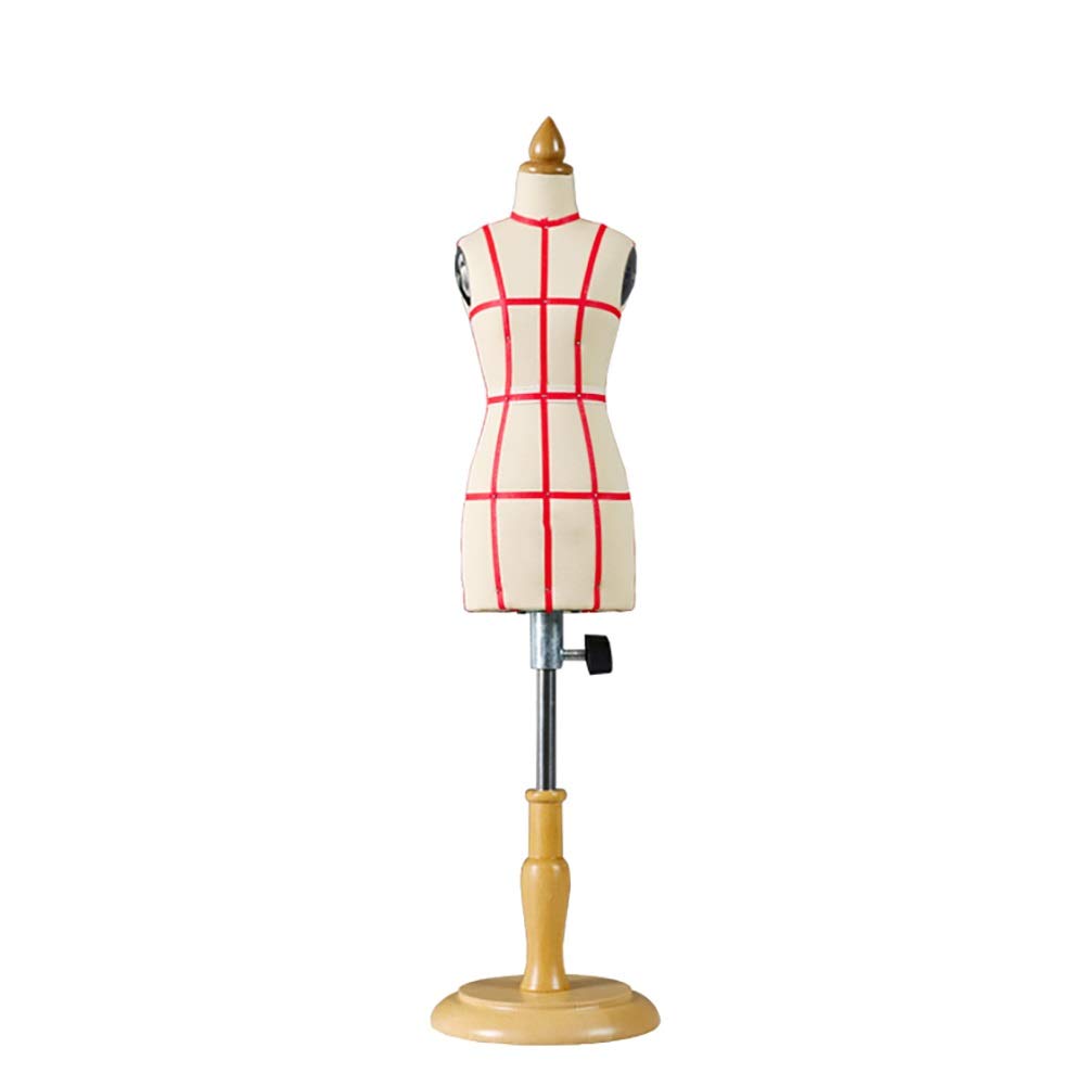 Schneiderpuppe, kleine Schneiderpuppe, weiblich, verstellbare Höhe, Schneiderpuppe, Mini-Puppenkleid, Puppenhauszubehör, Dekoration (1/3)