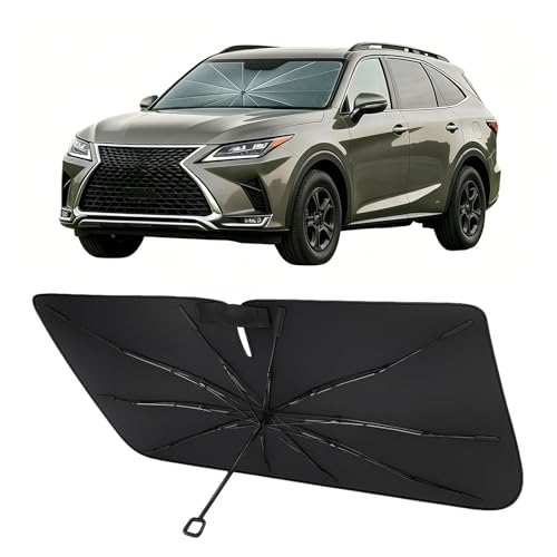 Image of Proadsy Custom Fit Windshield Sun Shade Umbrella for 2016-2022 Lexus RX | Advanced Ice Crystal Material, -54F Cooler, Zero-Gap Sunblock, Instant Setup & Foldable Design for Summer Parking, Daily Use
