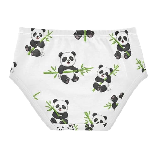 Underwear for Girls, Cute Cartoon Pandas White Toddler Girl Panties, Girls Cotton Underwear, 2T–8 Years2