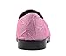 Amali Bower Dress Loafers for Men Smoking Slippers Tuxedo Shoes Slip On Fashion Mens Formal Shoes with Bit - Pink, Size 10.5
