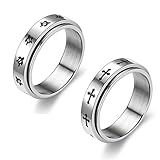 【Stressabbau】 Die Edelstahl-Angst Spinner Ring ist entworfen, um Angst und Stress zu lindern. Spinner ring bietet eine beruhigende und beruhigende taktile Sensation, die helfen kann, Spannung und Angst Ebenen zu reduzieren, die Förderung der Entspannung und beruhigt den Geist.