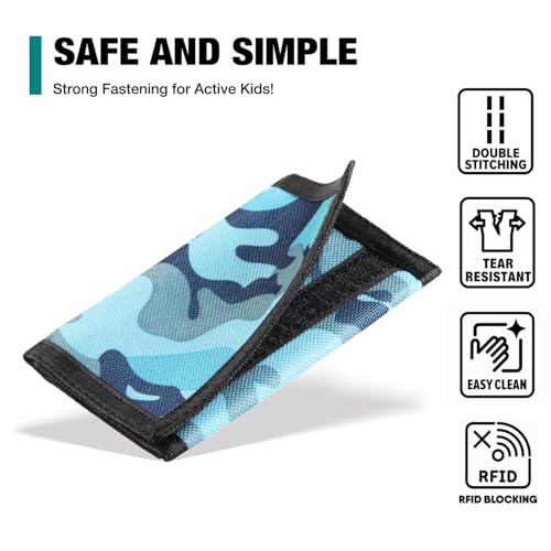 Image of Kids Wallet for Boys - Camo Canvas Wallet with Magic Sticker, RFID Protection for Gifts