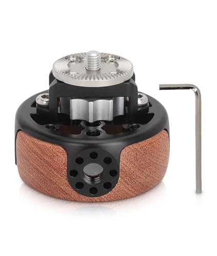 Poignée ronde caméra 360° : dégagement rapide et fixation M6 rosette pour rig vidéo