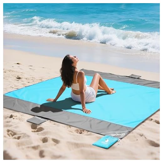 covacure Beach Blanket - Extra Large Beach Blanket Waterproof Sandproof Fits 108”X 85.2" for 8 Adults, Oversized Beach Mat with Zipper Pocket, Outdoor Beach Accessories for Travel, Camping, Hiking