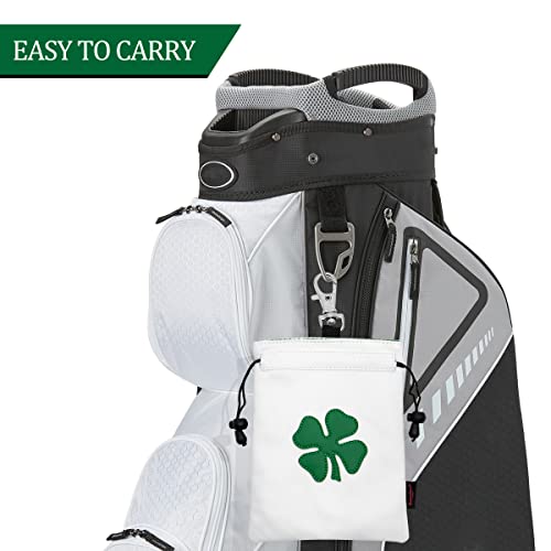 Leather Golf Valuables Pouch with Drawstring