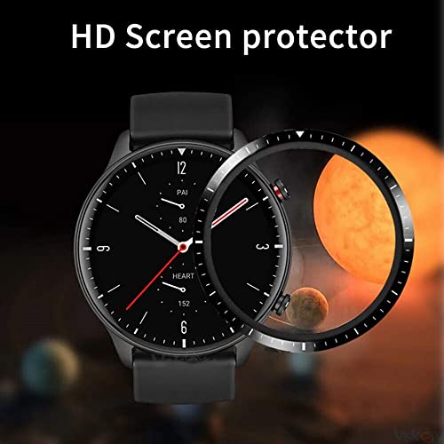 Soliocial 3Pack Soft Fibre Glass For Amazfit Gtr Mini Screen Protector 3D Curved Edge Smart Watch Protective Film [Full Coverage] [Hd Clear] [Anti-Scratch] [Ultra-Thin] [Case Friendly] #TOP4