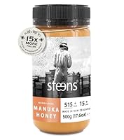 Steens Manuka Honey - MGO 515+ - Pure & Raw 100% Certified UMF 15+ Manuka Honey - Bottled and Sealed in New Zealand - 500g