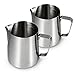 Ganzoo 2 x Bricco per Latte in Acciaio Inox, caraffa per Latte da 350 ml, per caffè