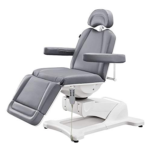 Beauty Full Electrical 4 Motor Podiatry Chair Facial Massage Dental Aesthetic Reclining Chair All Purpose Bed - Pavo -Grey #TOP14