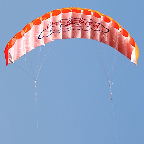 Pipa de Praia de Kite de Parafoil Dual-Line com Paraquedas e Arco-íris para esportes ao ar livre Div