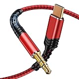 Mxcudu Type C to 3.5mm Audio Aux Jack Cable, USB C Male to 3.5mm Male Extension Headphone Audio Ster