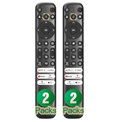 RIVIERA Replacement Remote Control Only for TCL Google TV QM6K/QM7K/QM8K/Q5/Q6/Q65/Q7/QM7/QM8/S3/S4/S5/NXTVISION Series 4K UHD HDR LED QLED QD-Mini LED Full-HD Smart TVs RC813 2 Packs