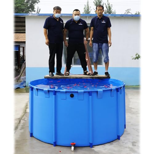 Piscina fuori terra rotonda all'aperto, stagno per pesci in tela da 3-8 piedi, cultura koi e irrigazione agricola, grandi piscine per adulti/bambini