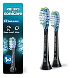 Genuine Philips Sonicare C3 Premium Plaque Control Toothbrush Head, HX9042/95#, 2-pk, Black