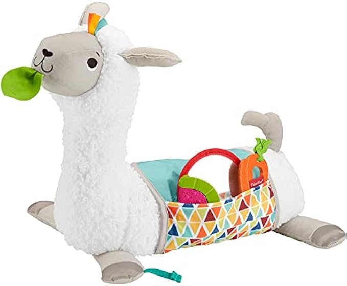 Fisher-Price Grow-with-Me Tummy Time Llama, Plush Infant Support Wedge