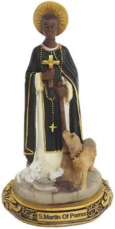 Miniatura 2 de Estatua de San Martín de Porres de 5 pulgadas Estatua de decoración religiosa