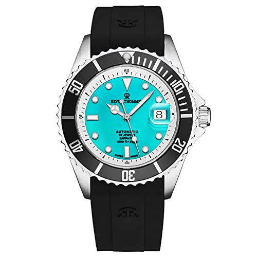 Men's 'Diver' Green Dial Black Rubber Strap Swiss Automatic Watch 17571.2331