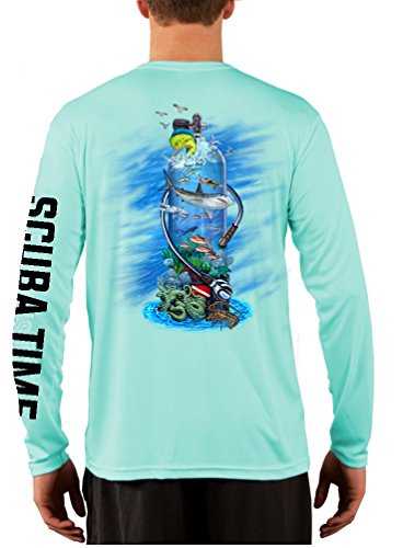 GAMEFISH USA UPF 50 Microfiber Moisture Wicking Long Sleeve Performance Wahoo Fishing Shirt