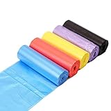 Small Trash Bags 4 Gallon, JORRIS Strong Thicken Small Garbage Bags 15-liters Wastebasket Bags for Kitchen Home Bathroom Bedroom Toilet Office Rubbish Bin Waste Bin (100 Counts/5 Colors)