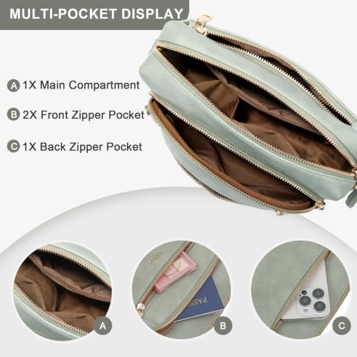 Image of Vegan Leather Crossbody Bags for Women Anti theft Purses and Handbag