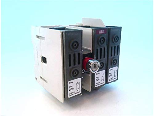 Asea Brown Boveri Os30Faj12 Fusible Disconnect Switch, J Fuse Type, Din Rail Mount, Terminal Type - Lugs, 120/600-Vac, 3-Pole, Ul98 Rating, Os30-200 / Powerline Series, 30-Amp, Disconnect Primary Type #TOP2