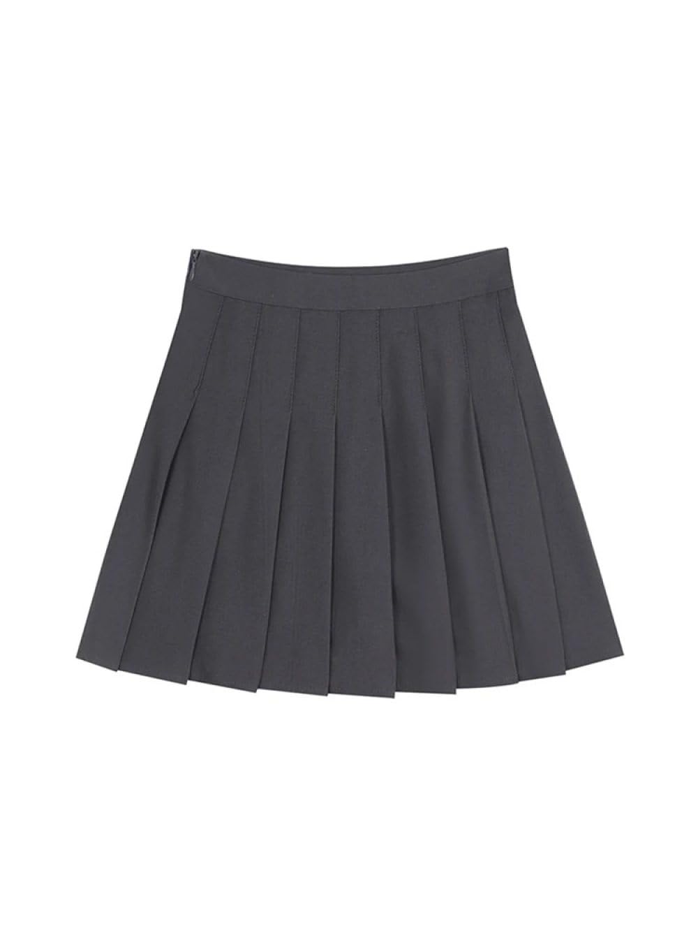 Falda Corta De Mujer - Falda Plisada Gris Básica para Mujer, Moda De Verano, Estilo Preppy, Falda De Cintura Alta, Minifaldas Elegantes Ajustadas De Línea A