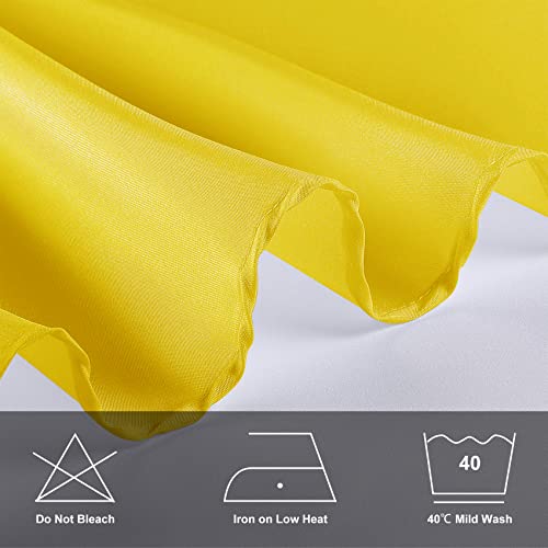 Round Tablecloth - 108 Inch Round Tablecloth - Stain And Wrinkle Resistant Washable Polyester Table Cloth, Decorative Fabric Table Cover For Dining Table, Buffet Parties And Wedding, Yellow #TOP5