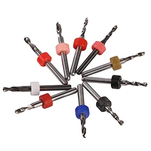 Omabeta Mikrobohrer Leiterplattenbohrer Leiterplattenbohrer 2,1 mm - 3,0 mm Bohrer 10 Stück, für Leiterplatte, SMT, CNC