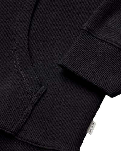 INTO THE AM Waffle Knit Pullover Hoodie for Men S-4XL Slim Fit Fall Knitted Waffleknit Textured Thermal Hooded Sweater2