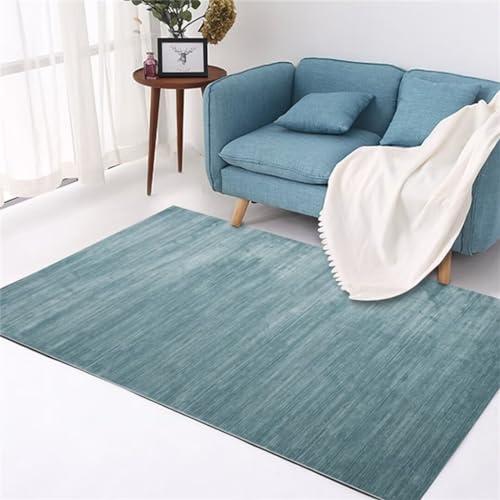 Tapis chambre à coucher bleu antidérapant et facile à nettoyer - 2