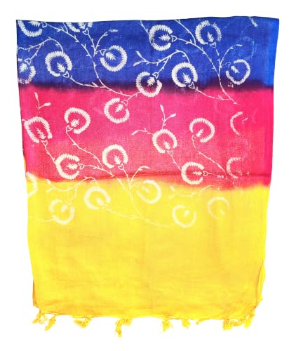 Image of Women Dupatta Multicolour Floral Print with Tassels
