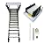 TECHTONGDA Attic Ladder 13 Steps Attic Stairs Pull Down Attic Loft Stair Telescoping Attic Access Ladder Ceiling Mounted Folding Ladder Attic Steps, 27.5 x 35.4 Inch, 10.5 ft Height, 660lb Capacity
