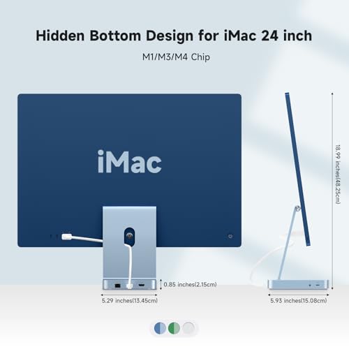 Minisopuru DS802PRO iMac Docking Station for 24 inch iMac M1/M3/M4/M5, Blue by minisopuru - Used condition - Image 7