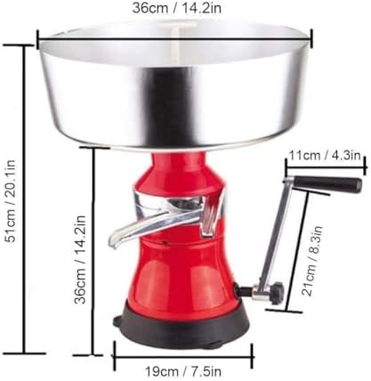 Electric Milk Skimmer - Manual Cream Separator for Fresh Milk, Aluminum Alloy Dairy Farm Equipment for Home Use, Ideal for Cow & Goat Milk Cream Extraction