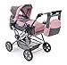 Bayer CHIC 2000 2000-Passeggino Combinato per Bambole Roadstar, per Bambini Grandi, Borsa per Il Cambio, Colore Melange Grigio-Rosa, 562-15