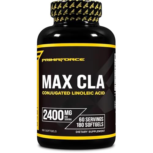 Primaforce CLA 2400 mg per Serving (180 softgels) – Max CLA – for Men and Women, Non-Stimulating, GMO Free & Gluten Free
