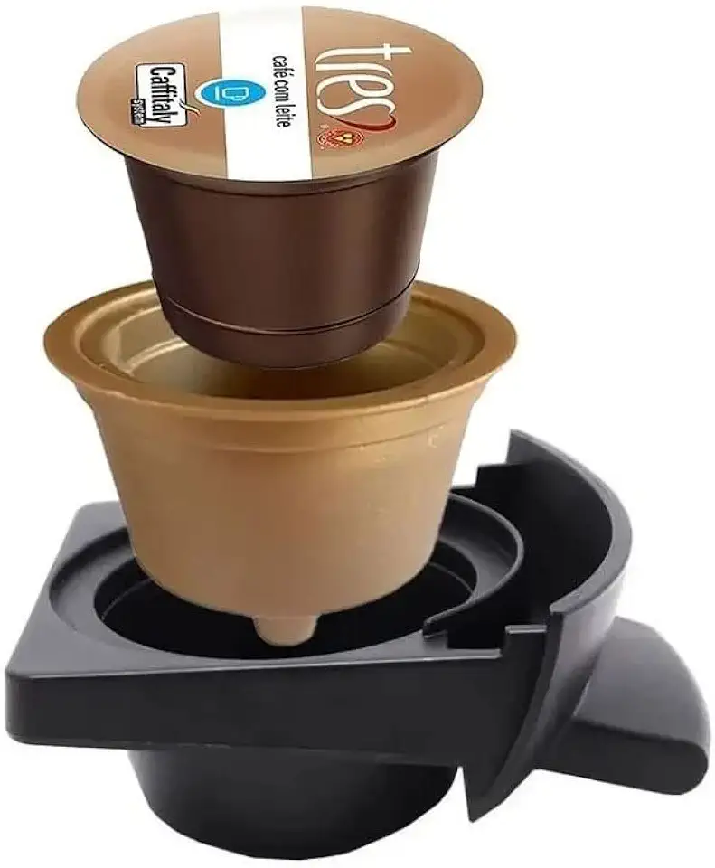 Adaptador Capsulas Três Corações Para Maquina Dolcegusto Dourado