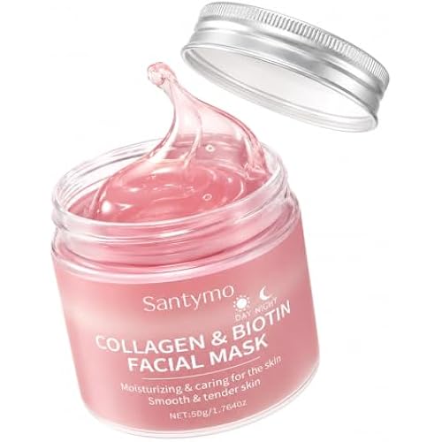 Collagen Biotin Peel Off Face Mask, Firming Wrapping Mask for Instant Radiance, Hydrating & Pore Refining Treatment, Korean Skin Care for Women & Men All Skin Types, 1.76 fl.oz