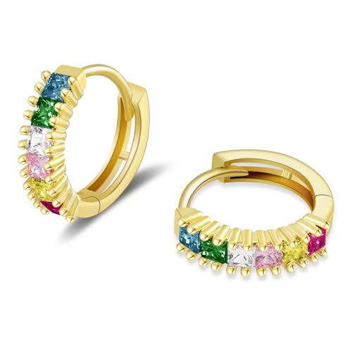 STAYLOVE Small Gold Hoop Earrings for Women 14K Real Gold