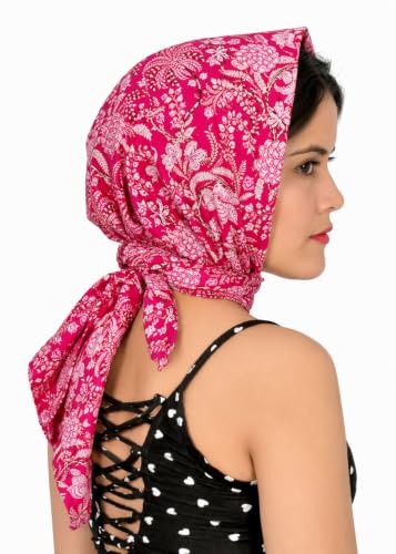 Image of Scarf For Girls 100% Pure Cotton Hand Block Printed Square