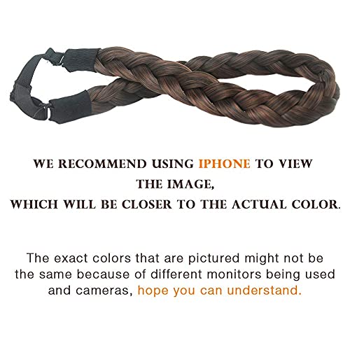 Diguan 666 Synthetic Hair Braided Headband Classic Chunky Wide Plaited Braids Elastic Stretch Hairpiece Women Girl Beauty Accessory thumb #2