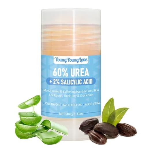 Creme de ureia 60% com 2% de ácido salicílico para pés e mãos - Bálsamo reparador para mãos rachadas, cotovelos, joelhos, pés e calcanhares, calos e esfoliação, hidrata e suaviza a pele seca, 40 g (1)
