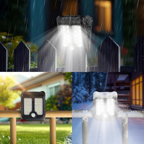 Tryme Small Solar Lights for Chain Link Fence, Outdoor Motion Sensor Clip-on ...