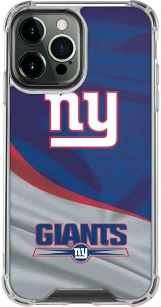 Skinit Clear Phone Case Compatible with iPhone 14 Pro Max - Officially Licensed NFL New York Giants Design