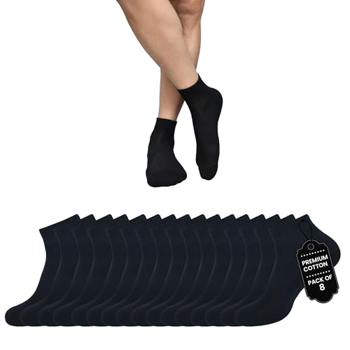 Ankle Socks Men |8 Pack| Sneaker Non Slip Breathable Comfortable Snug Low Cut | Athletic Running Activewear Sock
