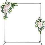 Square Wedding Arches for Ceremony - 6.2X6.7ft Metal Arch Backdrop Stand for Parties,Heavy Duty Gard