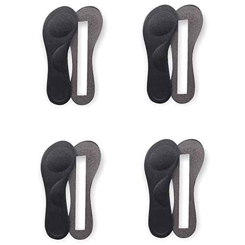 Image of CB 4-Pairs of Cloth Surface Sponge Inserts Invisible Slim Insoles Liners, Ball of Foot Pain Relief Cushion, Arch Pain Barefoot Support, 3 /4 Length for Women's Shoes 5-7, Style C, Black