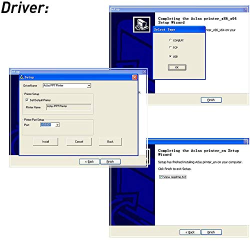 Aclas 3'1/8 Thermal Receipt Printer 80Mm W/Auto Cutter Cash Drawer Esc/Pos Windows For Bill Pos Receipt Printers (10 Inches/Sec, Usb + D9 Serial Port) #TOP7